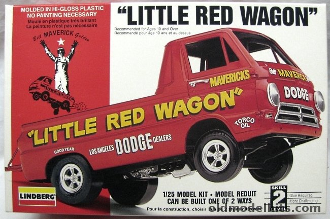 Lindberg 1/25 Dodge Little Red Wagon A100 - Builds Stock or Race Truck, 72158 plastic model kit